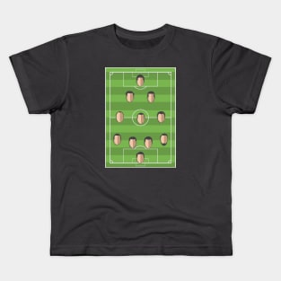 Football Formation 4-3-2-1 Kids T-Shirt